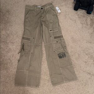 PacSun Khaki Cargo Pants with Graphic